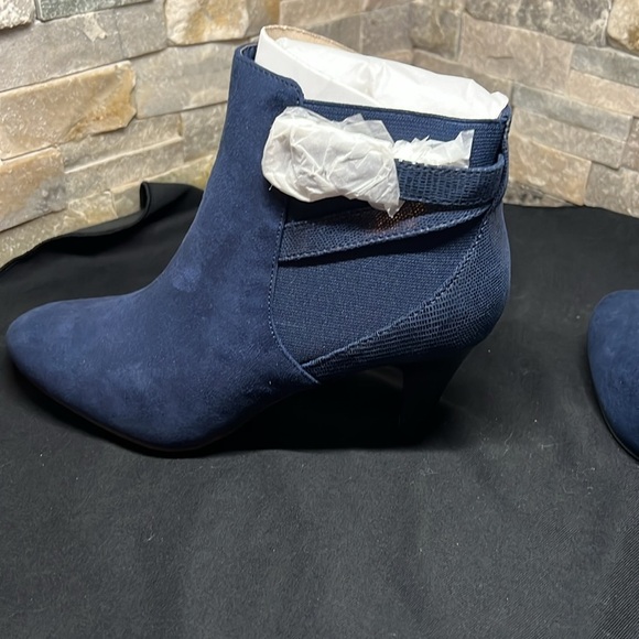 KS blue man made fabric heel boot - Picture 9 of 12